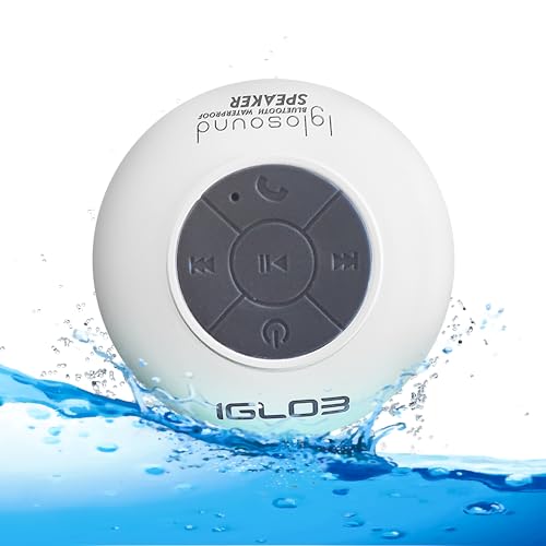 IGLO3 Bluetooth Shower Speaker - Waterproof Speaker for Shower with Suction Cup, Built-in Microphone Voice Control Bathroom Speaker Bluetooth Waterproof, Shower Speaker Bluetooth Waterproof (Pink)