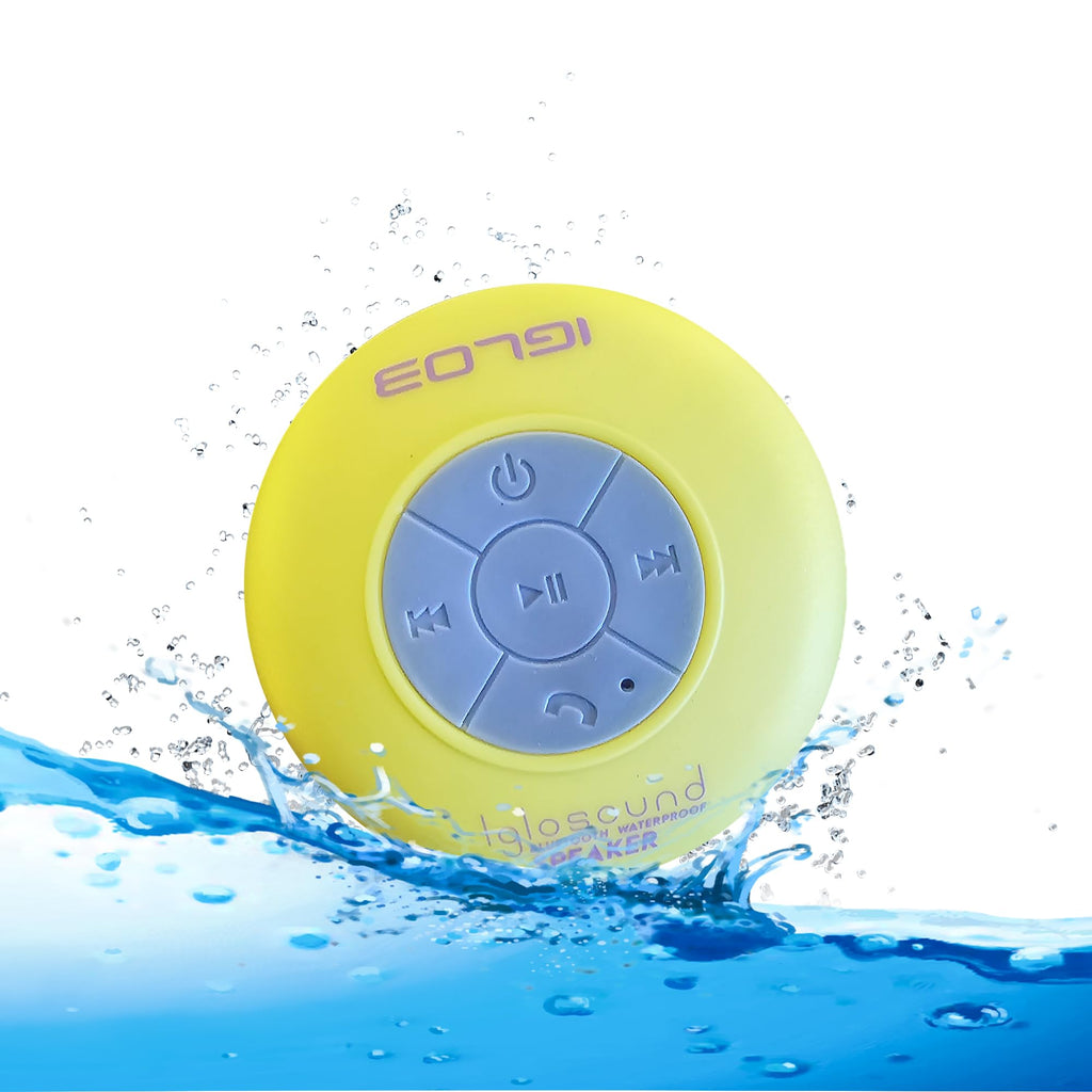 IGLO3 Bluetooth Shower Speaker - Waterproof Speaker for Shower with Suction Cup, Built-in Microphone Voice Control Bathroom Speaker Bluetooth Waterproof, Shower Speaker Bluetooth Waterproof (Pink)