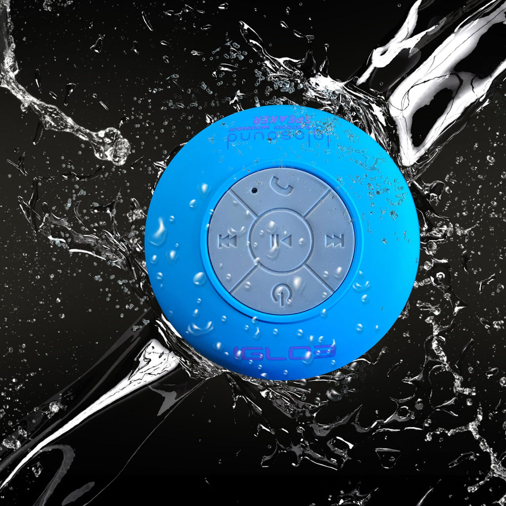 IGLO3 Bluetooth Shower Speaker - Waterproof Speaker for Shower with Suction Cup, Built-in Microphone Voice Control Bathroom Speaker Bluetooth Waterproof, Shower Speaker Bluetooth Waterproof (Pink)